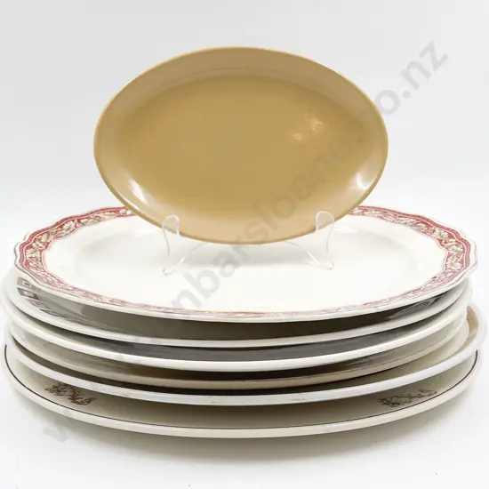 Seven Assorted Meat Plates etc