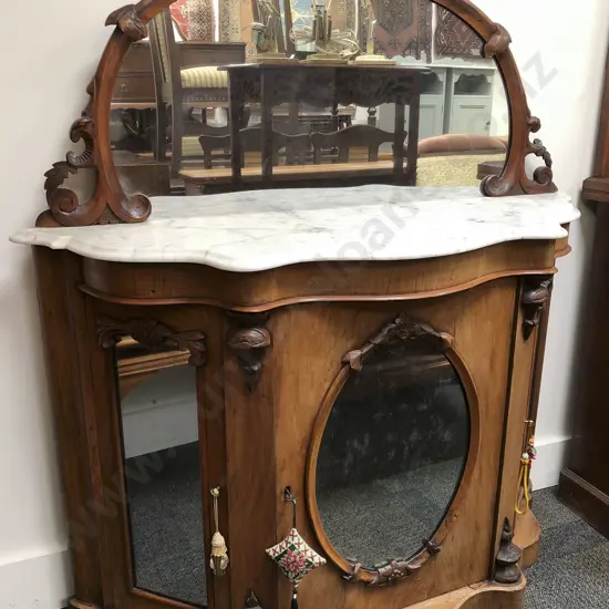 Victorian Marble Top Chiffonier