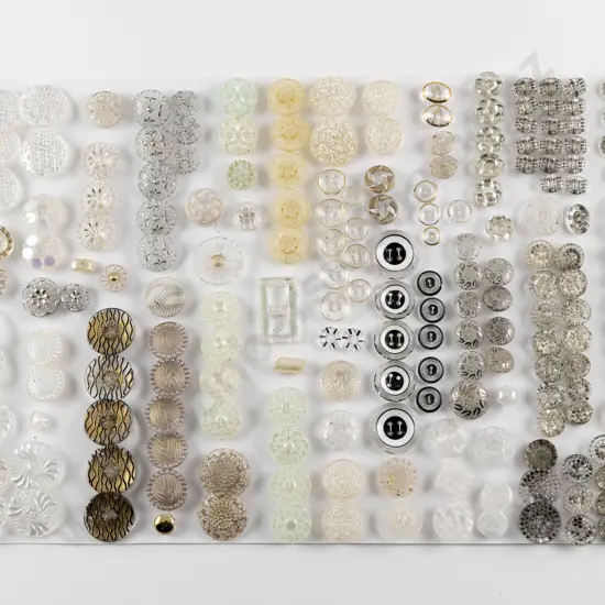 Collection Victorian & Art Deco Lustre Glass Buttons