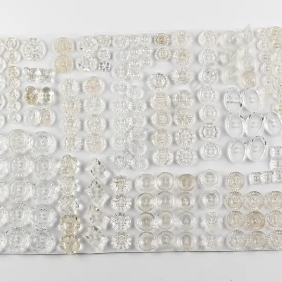 Collection Victorian & Art Deco Clear Glass Buttons