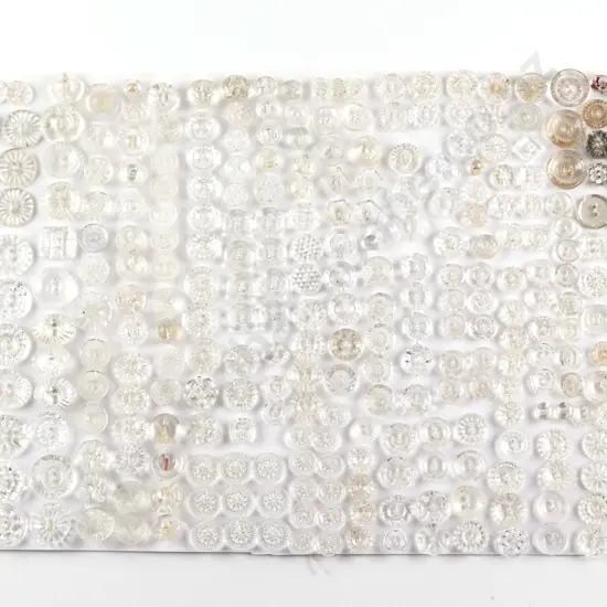 Collection Victorian & Art Deco Clear Glass Buttons