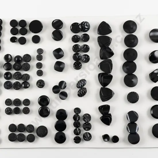 Collection Victorian Black Glass Buttons