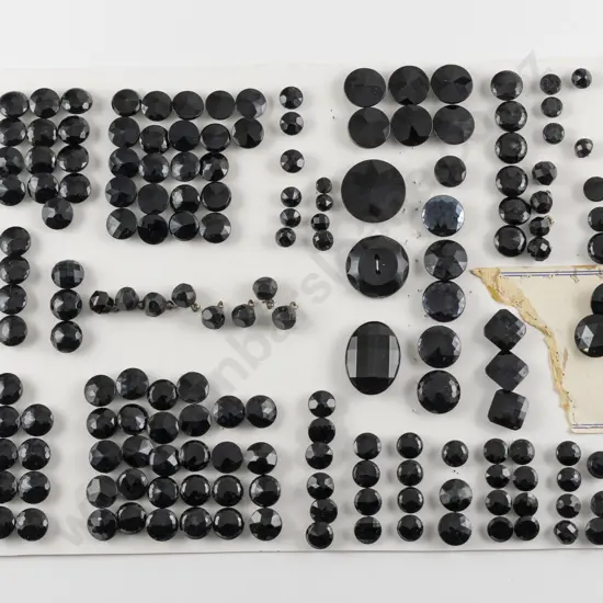 Collection Victorian Black Glass Buttons