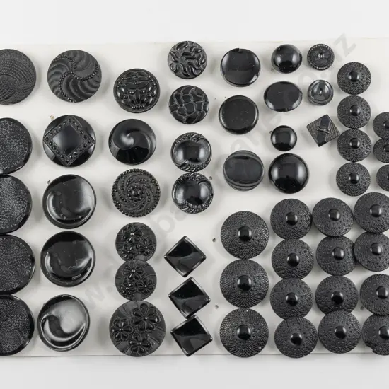 Collection Victorian Black Glass Buttons