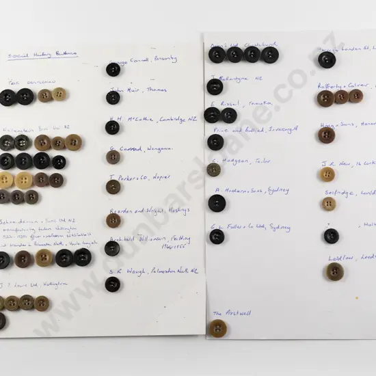 Collection Assorted Social History Buttons incl NZ