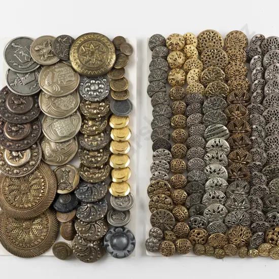 Collection Various Victorian Metal Buttons