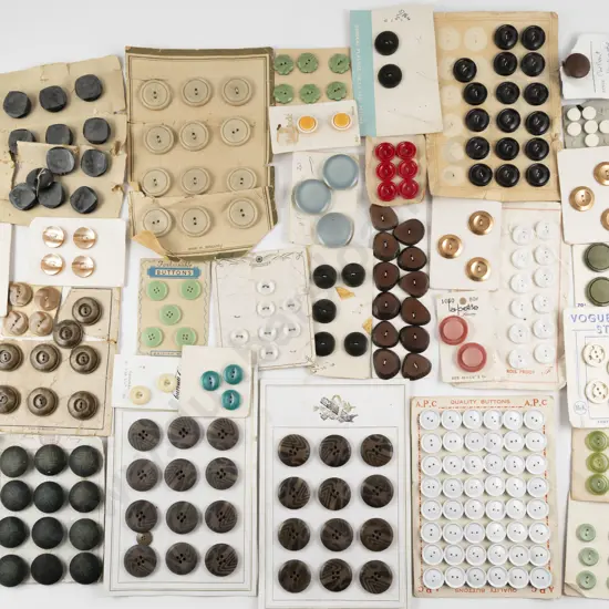 Collection Various Buttons on Full & Part Cards