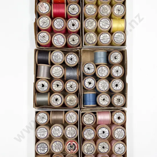 New & Used Boxed Dewhursts Cottons on Wooden Reels