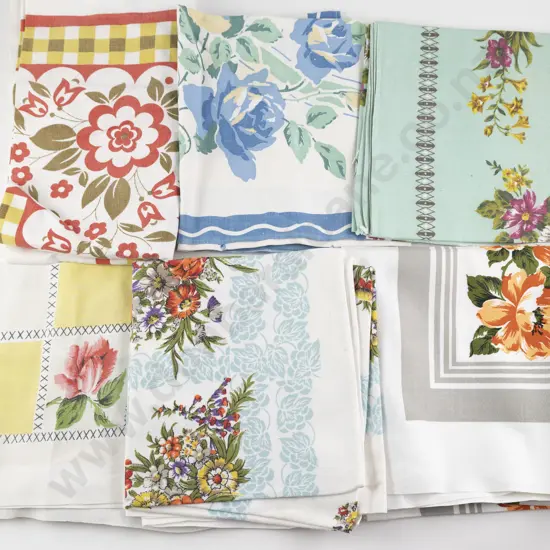 Six Mid C20th Tablecloths