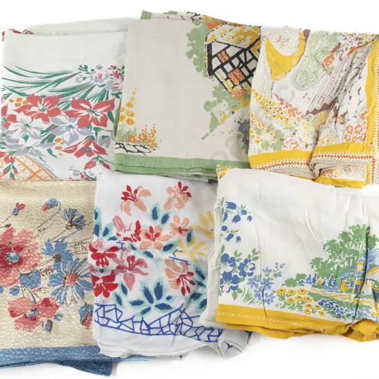 Six Mid C20th Tablecloths