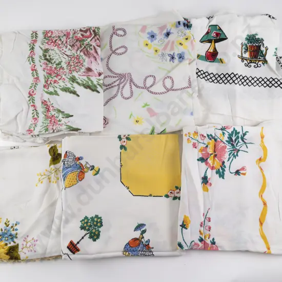 Six Mid C20th Tablecloths