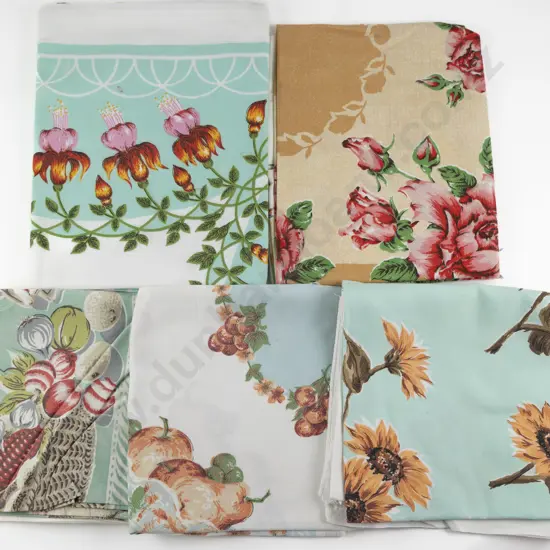 Six Mid C20th Tablecloths