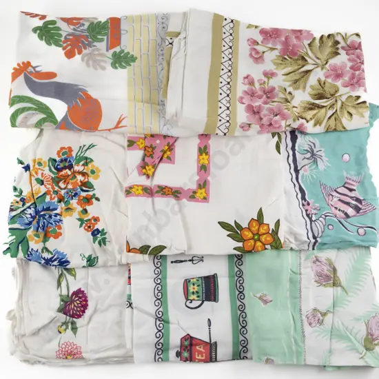 Six Assorted Mid C20th Tablecloths