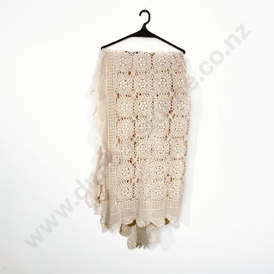 Vintage Hand Crocheted Table Cover