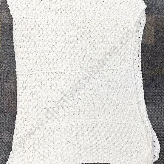 Large Double Hand Crocheted Cotton Bed Cover