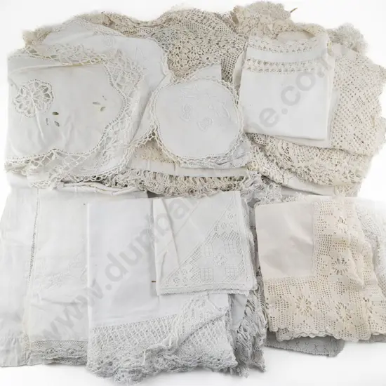 Selection of Victorian & Later White Linens