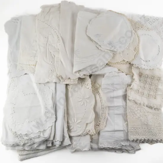 Selection of Victorian & Later White Linens
