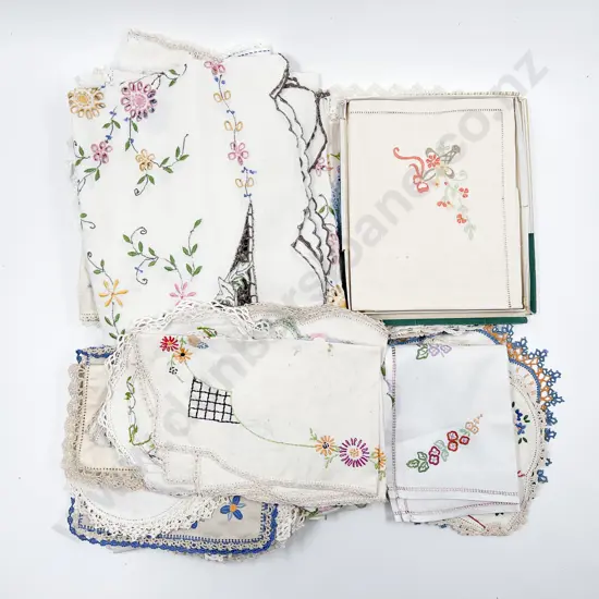 Assorted Vintage Doilies & Table Covers