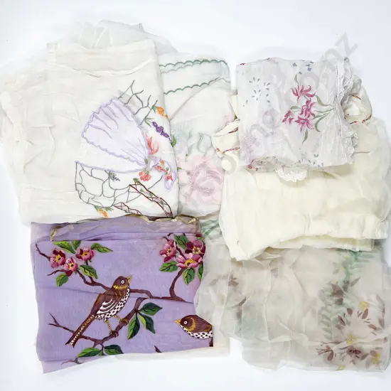 Selection Vintage Chiffon Food Covers Throws