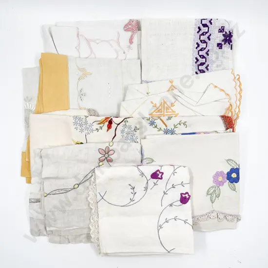 Selection Vintage Embroidered Table Covers
