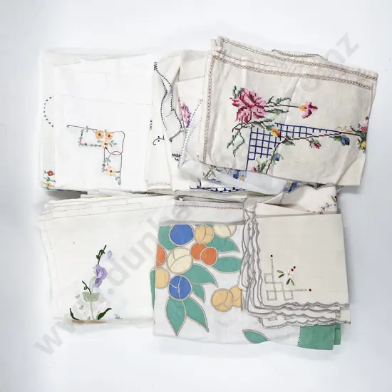 Selection Vintage Embroidered Table Covers