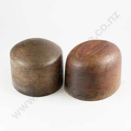 Two Milliners Hat Blocks Without Stands
