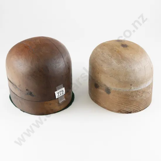 Two Milliners HatBlocks Without Stands