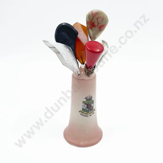 Vintage Hat Pin Holder & Various Hat Pins