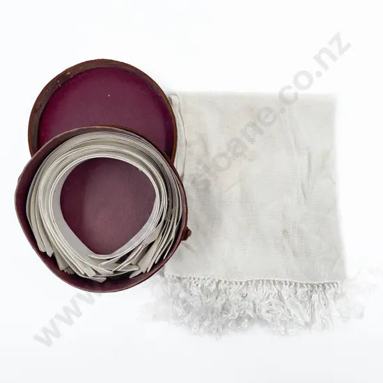 Edwardian Collar Box with Collars & Gentleman's Travel Scarf