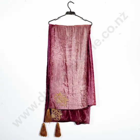 Vintage European Faded Velvet Table Cover