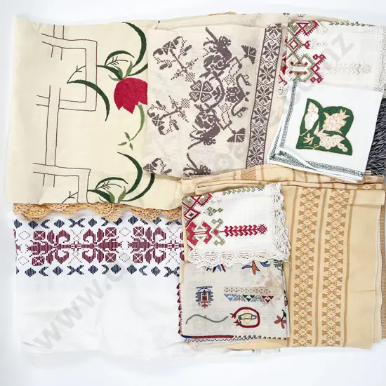 Vintage European Machine & Hand Embroidered Table Cloths