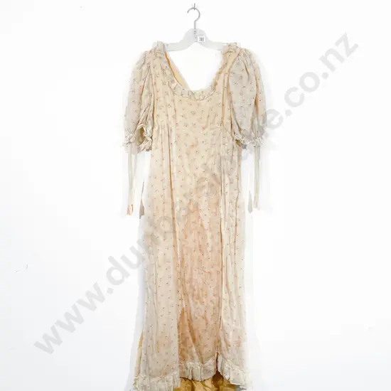 Early C19th Printed Fine Lawn Day Dress