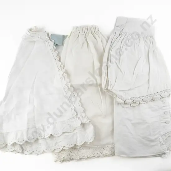 Victorian Cotton Childs Bloomers Half Petticoat & Shoulder Cape