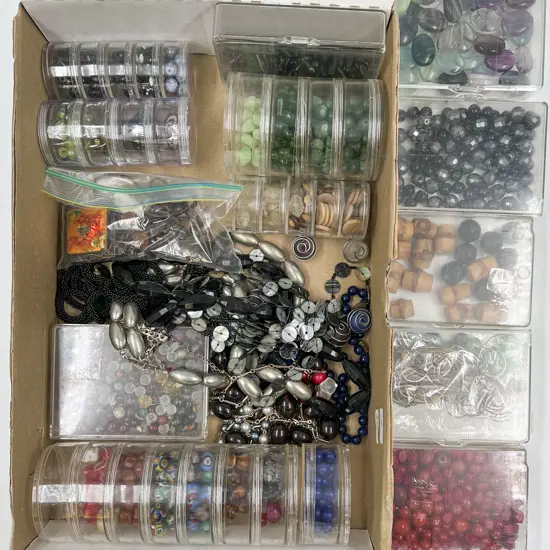 Qty Loose and Strung Mixed Vintage and Modern Beads