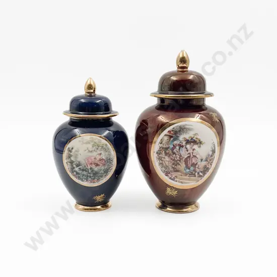 Two Carlton Ware Lidded Vases