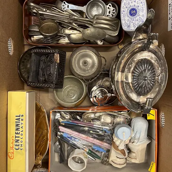 Box of Assorted Including S/P and Cutlery etc
