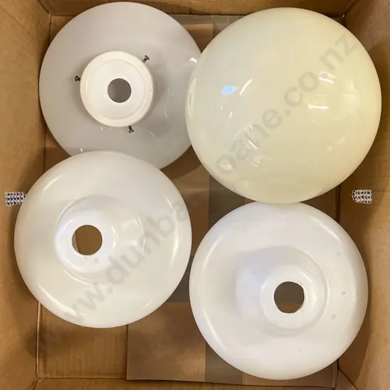 Four Assorted Glass Light Shades