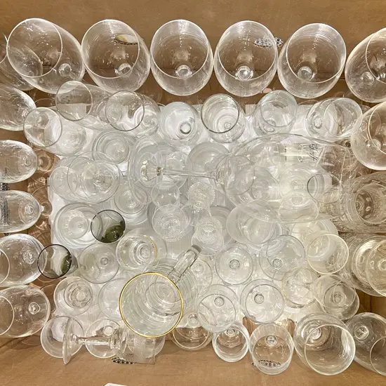 Box of Assorted Glassware