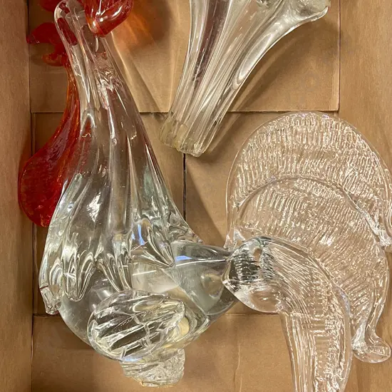 Art Glass Rooster (Faults)