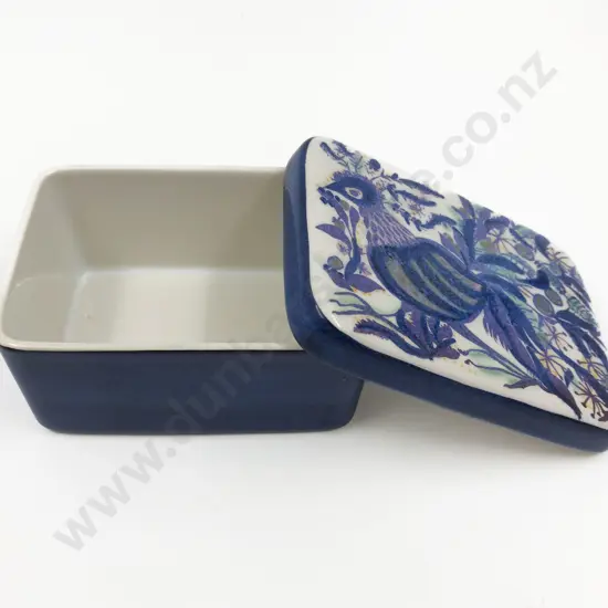 Royal Copenhagen Peacock Decorated Trinket Box