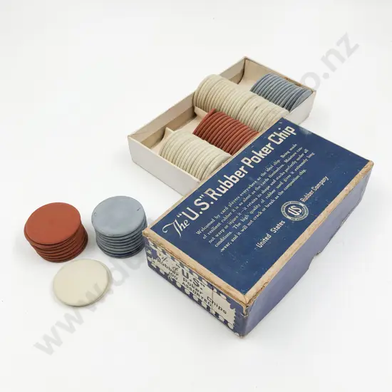 Two Boxes of Vintage US Rubber Poker Chips