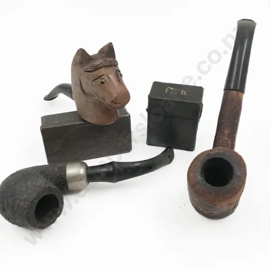 Small Quantity of Vintage Including Tobacco Pipes
