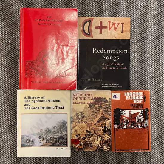 Quantity of Assorted Maori & NZ Reference Volumes (5)