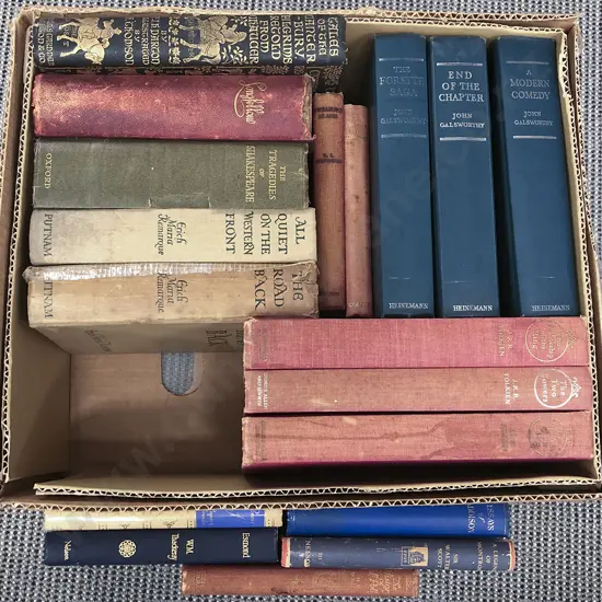 Box of Assorted Volumes Including Vintage LOTR Trilogy