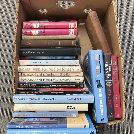 Box of Assorted Books Including NZ References