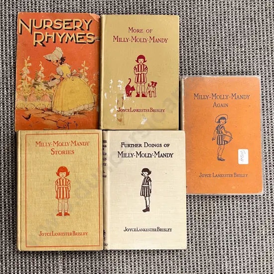 Four "Milly Molly Mandy" Books Together with Nursery Rhymes