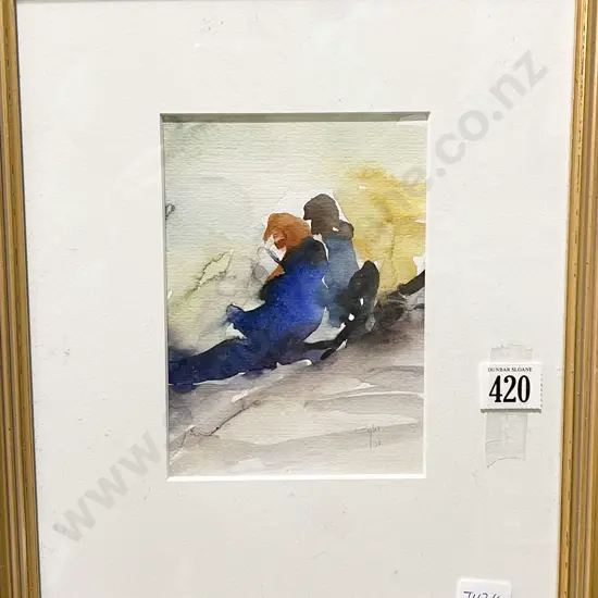 Indistinctly Signed Abstract W/C