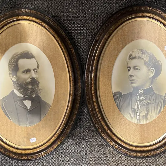 Pair of Oval Framed Portrait Prints