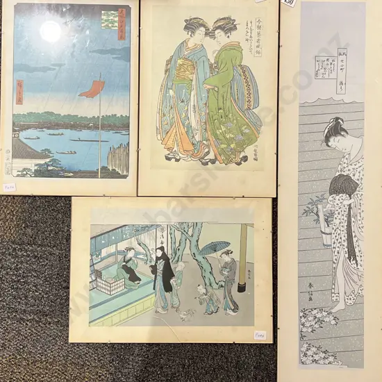 Four Assorted Japanese Prints