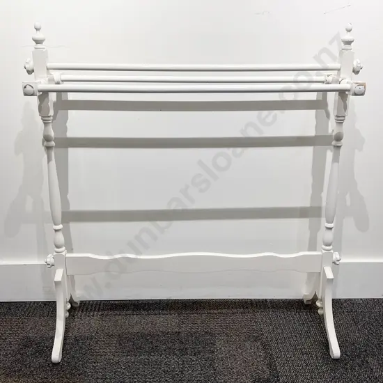 White Painted Towel Rack